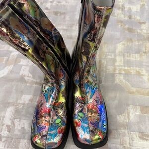 Steve Madden Multicolor Graphic Boots